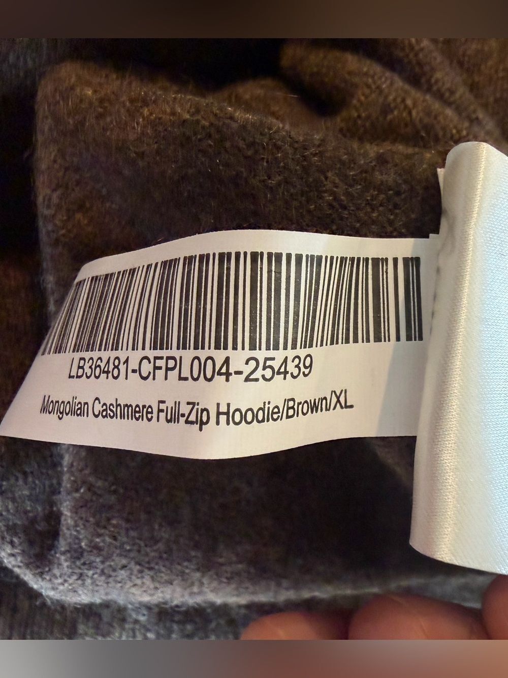 Quince Women Mongolian Cashmere Full-Zip Hoodie Brown Sleeved Top XL - Picture 5 of 7